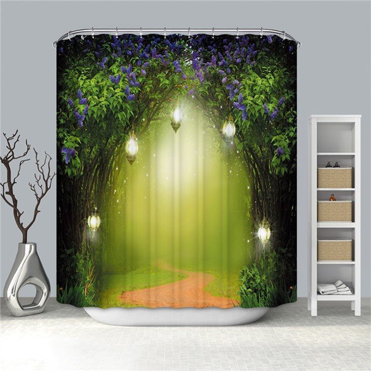 jungle print shower curtain