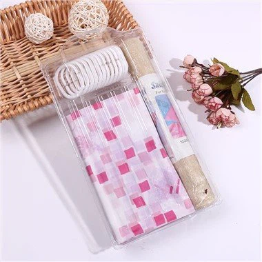 Bộ rèm phòng tắm màu đào