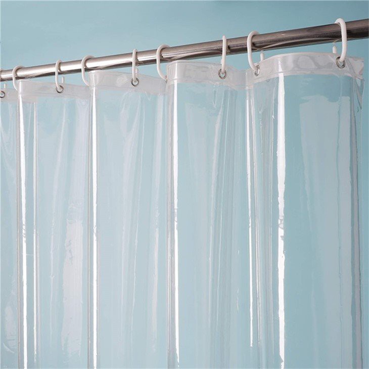 transparent shower curtain clear