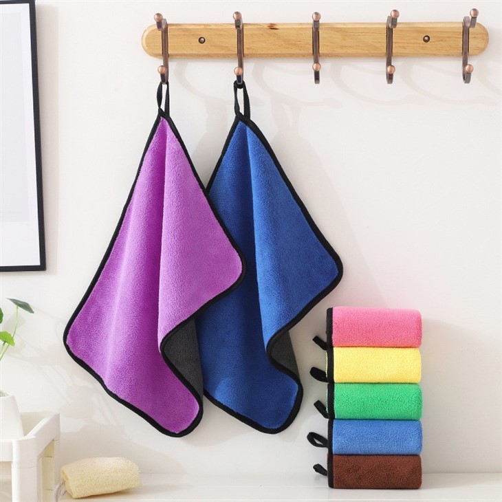 Car Wash Towel High-density Coral Velvet Thickened Cleaning Towel Absorbent Double-sided Velvet Cloth Cleaning Towel Wholesale