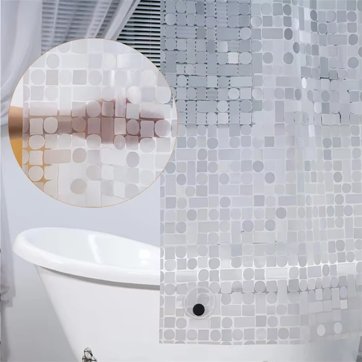 3D Shower Curtain Waterproof Reusable Bath Curtain