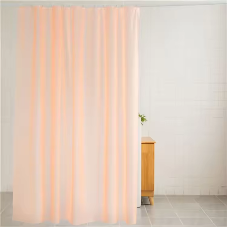 PEVA Bathroom Shower Curtain Waterproof With Magnet Pure Plain Color Shower Curtain Liner