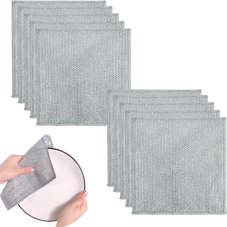 Single Layer Wire Cleaning Cloth Remove Oil Without Hurting Hands Dishcloth